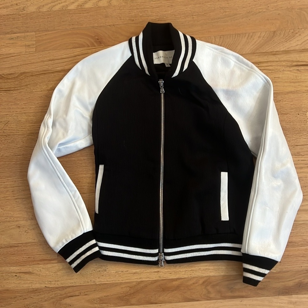 Veronica Beard 2013 Leather Varsity Bomber
